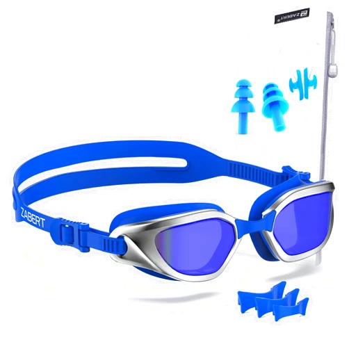 ZABERT Swim Goggles,W2 Swimming Goggles for Adult Men Women, Anti-fog UV Protection No Leaking