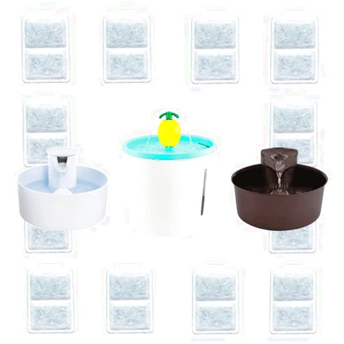 Amazinpure Replacement Large Water Filter Compatible with Whisker City® Automatic Pet Fountain, for Whisker City Pineapple fountain, Ceramic fountain, and Stainless steel fountain Pack of 12