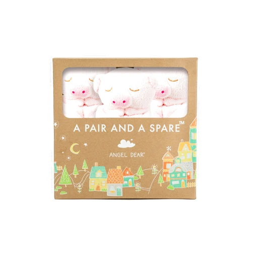 Angel Dear - Pink Piggy, Pair and A Spare Blankie Set