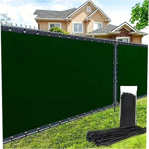 AofeiGa 180GSM 4ft x 50ft Fence Privacy Screen Heavy Duty Fence Cover Garden Wall Backyard Dark Green