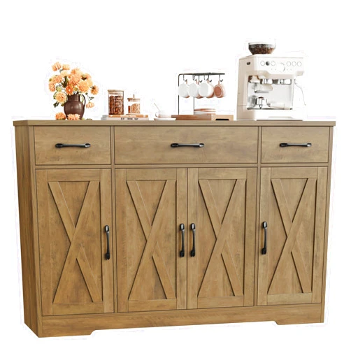 HOSTACK Buffet Sideboard Cabinet with Drawers, 55