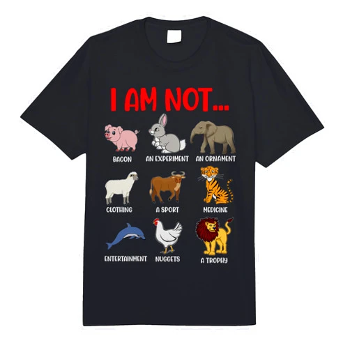 Animal Lives Matter Animals Graphic Tee Design Animal Abuse Awareness “I am Not...” Animal Rights Activist Comfort Colors Adult Heavyweight T-Shirt