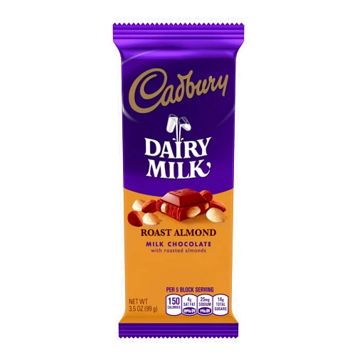 CADBURY DAIRY MILK Roast Almond Milk Chocolate Candy Bars, 3.5 oz (14 Count)