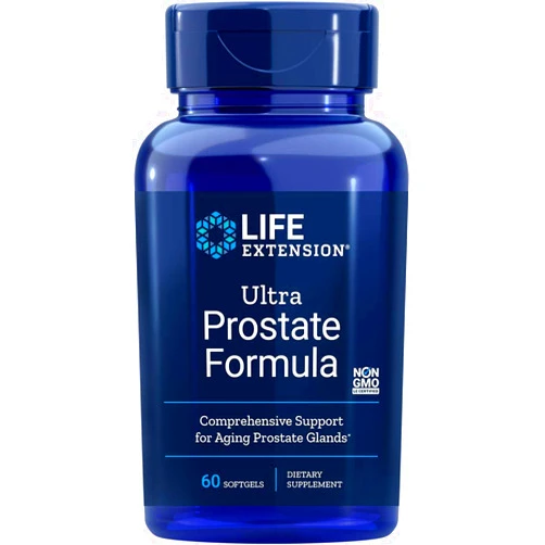 Life Extension Ultra Prostate Formula - Men’s Prostate Health Supplement with Beta Sitosterol, Saw Palmetto, Lycopene, Pumpkin Seed - 60 Softgels 60 Count (Pack of 1)