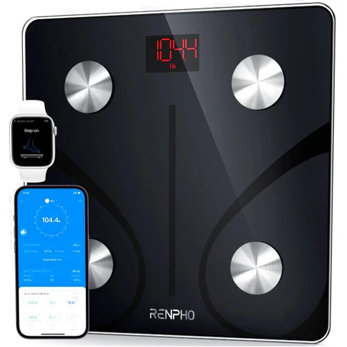 RENPHO Smart Scale for Body Weight, FSA HSA Eligible, Digital Bathroom Scale BMI Weighing Bluetooth Body Fat Scale, Body Composition Monitor Health Analyzer with Smartphone App, 400 lbs - Elis 1