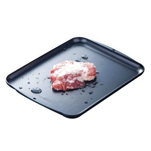 SHIBOHAN The quick thawing plate shibohan thickened aluminum alloy defrosting deicing plate is suitable for various purposes (Color : Black, Size : A)