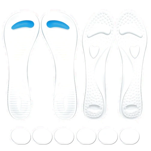 Haysandy 2 Pairs High Heel Cushion Inserts Women and 6 Pcs Gel Heel Pads, 3/4 Insoles Transparent Shoe Fillers Clear Gel Shoe Inserts for Women and Self Adhesive Soft Silicone Heel Pads for Ladies Sandals