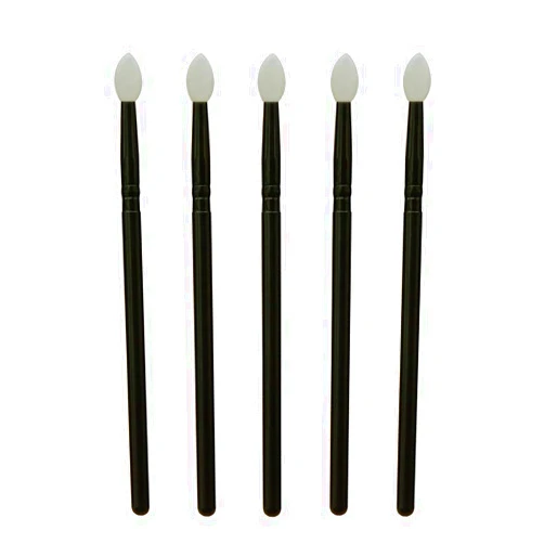 LORMAY 5 Pcs Silicone Eyeshadow Brushes. Professional Applicators for Glitter Shimmer Eyeshadow (White)