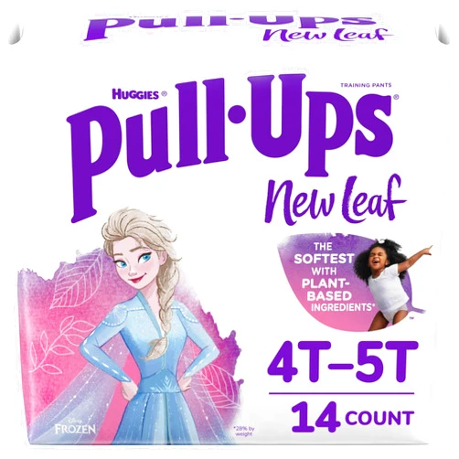 Pull-Ups New Leaf Girls' Disney Frozen Potty Training Pants, 4T-5T (38-50 lbs), 14 Ct