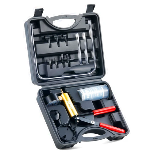 Orion Motor Tech Brake Bleeder Kit with Hand Pump and Pressure Gauge, Hand Vacuum Pump with Brake Bleeder Bottle Adapters Case & Gloves for One Person Brake Fluid Power Steering Fluid Bleeding