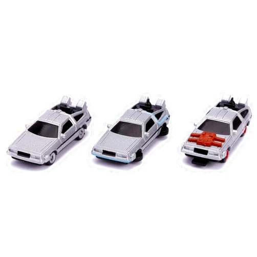 Jada Toys Jada Back to The Future Nano Diecast Delorean Toy Car 3 Pack
