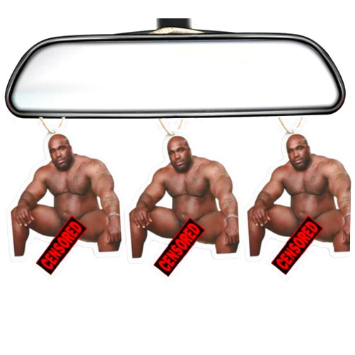 Generic (Not Censored) 3pack Barry Wood Sitting On Bed Meme Air Freshener - Funny Car Present for Women Men Him Her Dad - Novelty Gift - Fun Gag Joke Stag Hen Do Accessories Rude Prank (Black ice)
