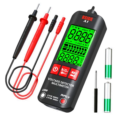 BSIDE Voltage Tester 3-Results Display Non-Contact Voltage Detector Pen, Integrated Multimeter, Dual Range AC 6V-1000V/90V-1000V Electrical Sensor V-Alert Live Wire Tester