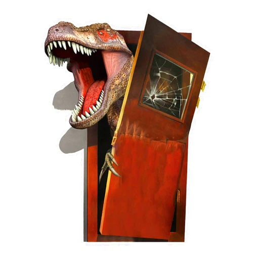 Shirt Luv 3D Tyranosaurus Wall Stickers,Peel and Stick Break Through The Wall Vinyl Dinosaur Wall Decals Murals Art Decals for Kids Nursery Bedroom Living Room (Color 2)