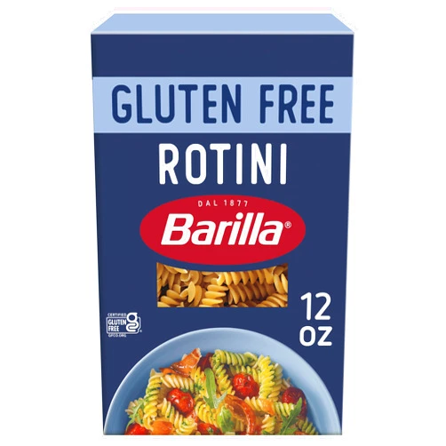 Barilla Gluten Free Rotini, 12 Ounce - Non-GMO Gluten Free Pasta Made with Blend of Corn & Rice - Vegan