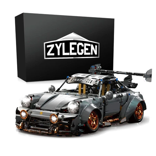 ZYLEGEN Race Car Building Toy Set,Collectible Model Building Set and Sport Car,Supercar Building Kit for Boys, Girls, and TeensGift for Motorsport Fans (Gray)