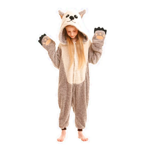 SimZoo Kids Animal Onesie Pajamas, 3-11 Years Boy and Girls Otter Cosplay Costume Sleepwear, One-Piece Unisex Homewear