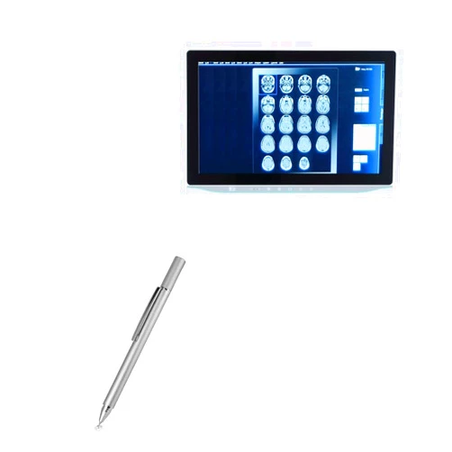 BoxWave Stylus Pen Compatible with Axiomtek MPC153-834 (Stylus Pen FineTouch Capacitive Stylus, Super Precise Stylus Pen for Axiomtek MPC153-834 - Metallic Silver