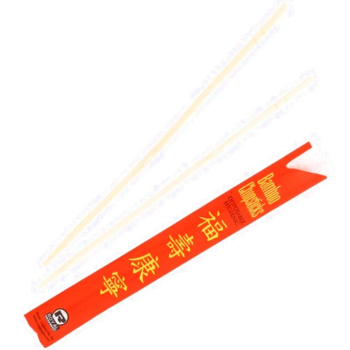 ROORUZ Premium Disposable Bamboo Chopsticks Sleeved and Separated (Bag of 200 Pair)