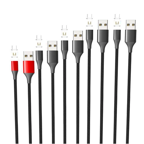 N. NETDOT Gen 10 Magnetic Charging Cable, Fast Charging, Compatible with USB-C and Micro-USB Phones, 10 Tips Included (5 Pack,1ft/3.3ft/5ft/6.6ft/6.6ft)
