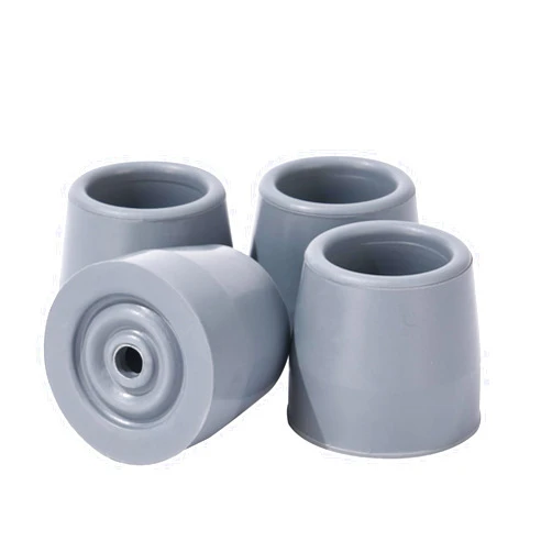 ZIYIZE 4PCS Rubber Walker Tips 1 '' Heavy Duty Replacement Tips for Walkers, Commodes, Shower Chairs and more