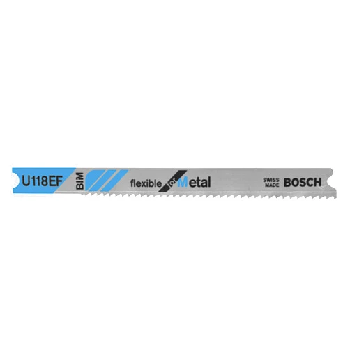 Bosch U118EF 5-Piece 3-1/8 In. 14-18 Progressive TPI Flexible for Metal U-shank Jig Saw Blades