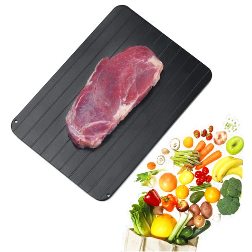 PUXING Defrosting Tray for Frozen Meat Claw Food Rapid Thaw Defrosting Tray Miracle Quick Defroster Plate Frozen Food Meat Thawing Board Kitchen Gadgets for Home Thawing Plate(SIZE:11.6x8in)