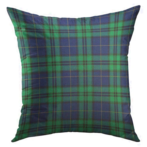 Mugod Decorative Throw Pillow Cover for Couch Sofa,Tartan Black Watch Plaid Bias Christmas Shirting Traditional Home Decor Pillow Case 18x18 Inch