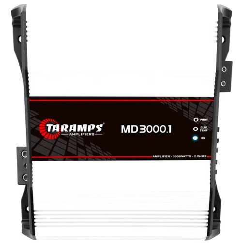 Taramp's MD 3000.1 Full Range Amplifier 3000 Watts RMS 2 Ohms 1 Channel High Efficiency Mono Amplifier Class D, Bass Boost Car Audio Sound Monoblock, Crossover, High Power Amp