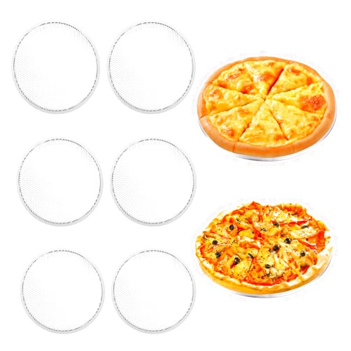BUWUSMU 8 Pcs 12 Inch Pizza Pan with Holes Aluminum Mesh Pizza Screen Seamless Round Mesh Pizza Tray for Oven Nonstick Baking Pizza Sheet for Home Kitchen Bakery Restaurant BBQ Party Cookware Supplies