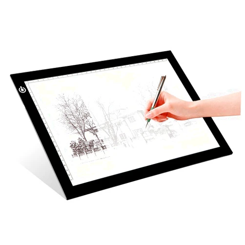 LitEnergy A4 LED Copy Board Light Tracing Box, Ultra-Thin Adjustable USB Power Artcraft LED Trace Light Pad for Tattoo Transferring, Drawing, Streaming, Sketching, Animation, Stenciling