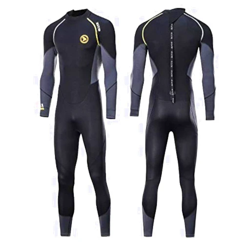 ZCCO Ultra Stretch 3mm Neoprene Wetsuit, Back Zip Full Body Diving Suit, one Piece for Men-Snorkeling, Scuba Diving Swimming, Surfing