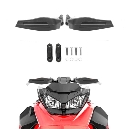 KEMIMOTO Snowmobile Handguards, Transparent Handlebar Guard Compatible with Ski-Doo REV Gen5, Neo, REV Gen4, XS, XM, XP, XR, XU Accessories, Handguards Protector Wind Air Deflector Replace 860200789