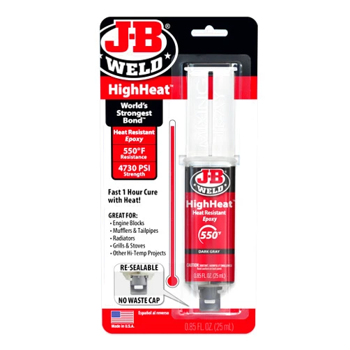 J-B Weld High Heat Epoxy Syringe, Dark Grey