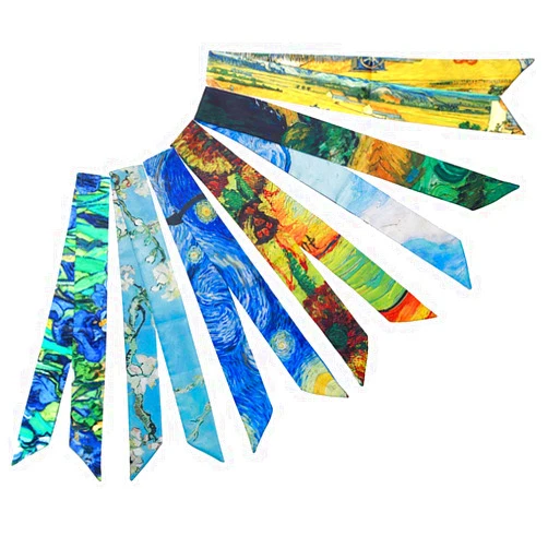AUHOKY 6Pcs Bag Handbag Handle Ribbon Scarf Neckerchief Hair Band Bracelet(6 Styles)