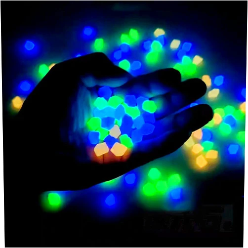 Rebim 4000pcs Glow in The Dark Rocks,Luminous Outdoor Garden, Landscape Path, Backyard,Beautification, Aquarium Fish Tank Decoration, Multicolor