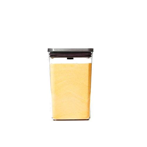 OXO Steel POP Container Big Medium Square - 4.4 Qt for Flour, Sugar and More,Grey