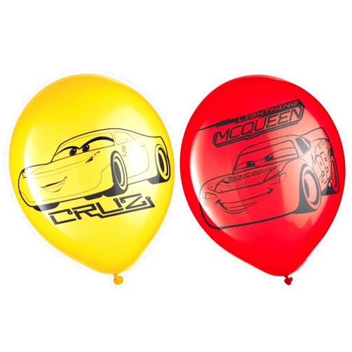 Amscan Disney Cars 3 Multicolor Latex Balloons Set - 12
