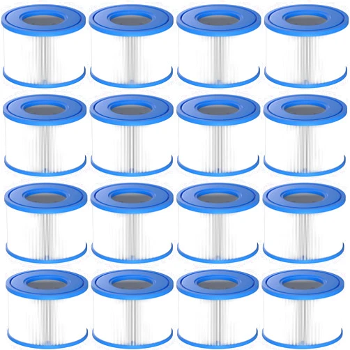 Slamate Type S1 Spa Filter for All Intex PureSpa 28429E, 28403E, 28407E, 28443E, 28453E, 28421E, 28423E, 28413E, and 28453E, 11692, SB-h10, JPC01 Swimming Pool Pump, 16 Pack