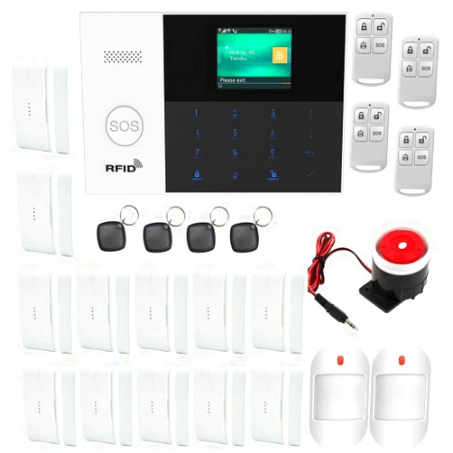 KEEPWORD WiFi IP Cloud GSM Tuya Wireless Intelligent Home Office Security Alarm Burglar Anti-Theft System,RFID Access,Auto Dialer,Touch Keypad