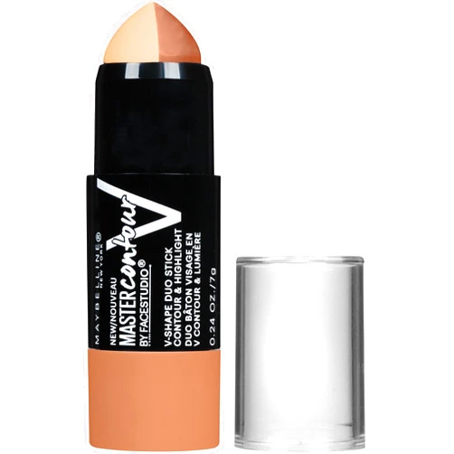 Maybelline New York Makeup Facestudio Master Contour V-Shape Duo Stick, Medium Shade Contour Stick, 0.24 oz
