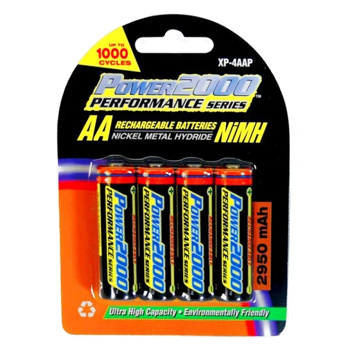 Power 2000 Power2000® XP-4AAP AA Rechargeable Batteries 2950mAh (4 Pack)