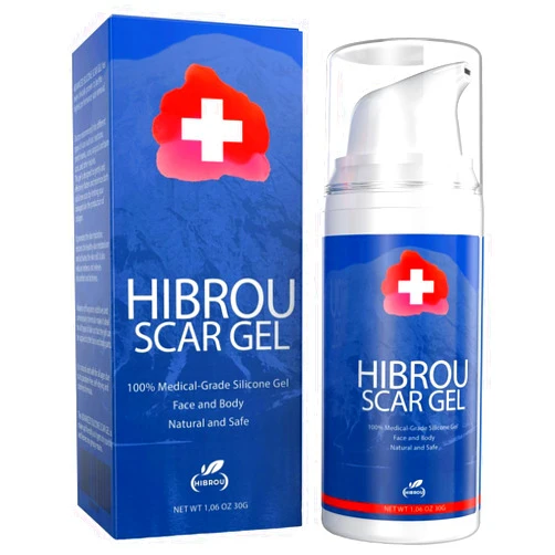 HIBROU [NEW 2023] Advanced Silicone Scar Gel - 100% Medical Grade Silicone Scar Gel- Reduces Appearance of Scars, Stretch Marks, Surgery Scars, Injuries, Burns and Acne Scars for old and new scars