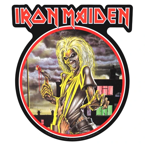 C&D Visionary Iron Maiden Eddie Sticker, Black, red