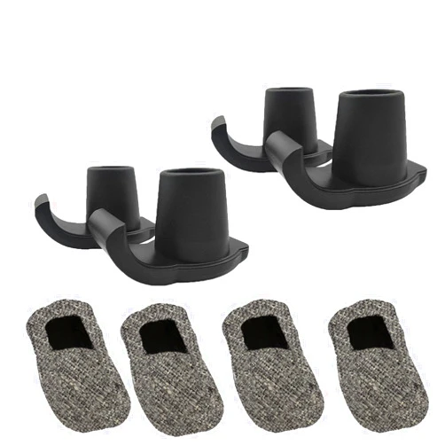QingTD Walker Ski Glides, for1 1/8 Inch Tubes,Heavy Duty, Durable Coaster Cap Gliders for Medical Folding Walker,Provides Safety, Stability, 4 Slides and 4 Smooth Sock Pad Covers
