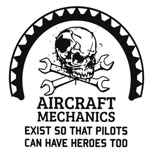 HOF Trading Aircraft.Mechanics Vinyl Sticker Waterproof Decal Laptop Wall Window Bumper Sticker 5