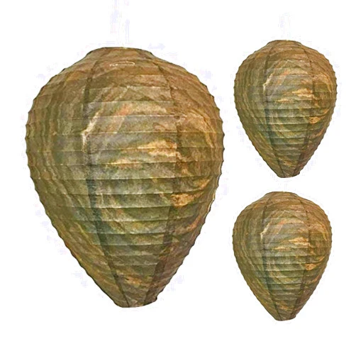 Patio Eden Wasp Nest Decoy - 3 Pack- Eco Friendly Hanging Wasp Repellent