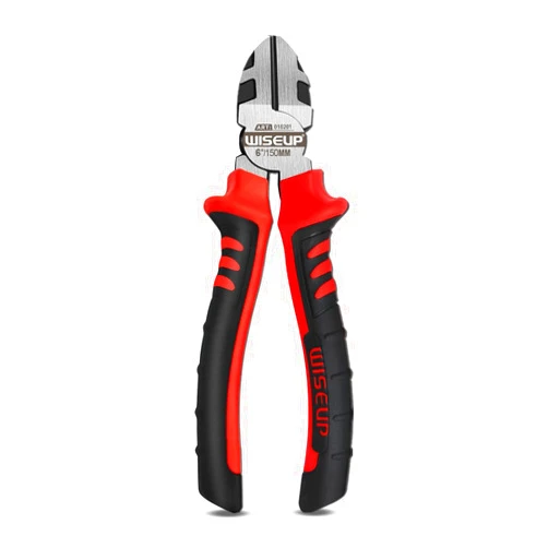 WISEUP Wire Cutters side shears, 150mm CR-V professional wire clippers, precision wire clippers, ergonomic high lever wire clippers, flexible wire and fiber optic wire clippers