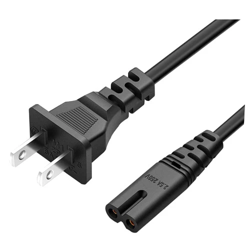 WEARE 2 Prong Power Cord AC Adapter Compatible for Crosstour P600 P770,TMY V08,AZEUS RD-822,ManyBox projector01,GRC,COOAU A4300,vamvo L4200,OHDERII,DBPOWER RD820,SeeYing T5,Hompow T20 Projector