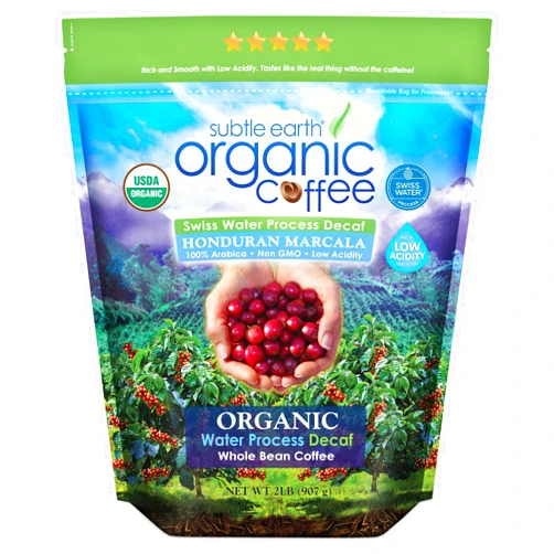 Cafe Don Pablo 2LB Subtle Earth Organic Decaf - Swiss Water Process Decaf - Medium Dark Roast - Whole Bean Coffee - Low Acidity - Organic Certified by CCOF - 2 Pound Bag